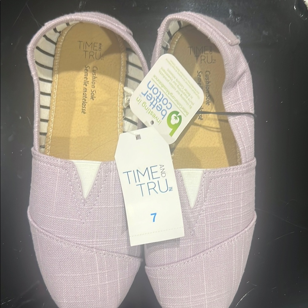Time and Tru Pink and Purple Flats